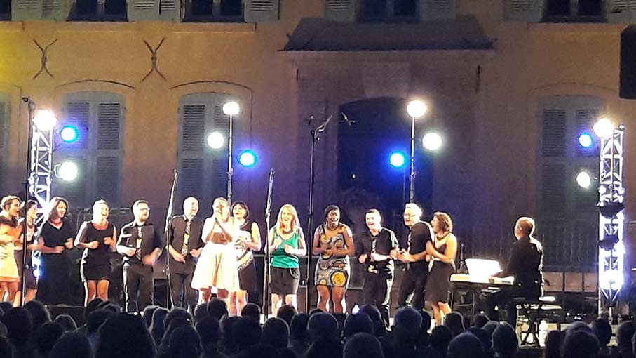 Concert avec les Soul Addict au Château du Tholonet, juin 2016