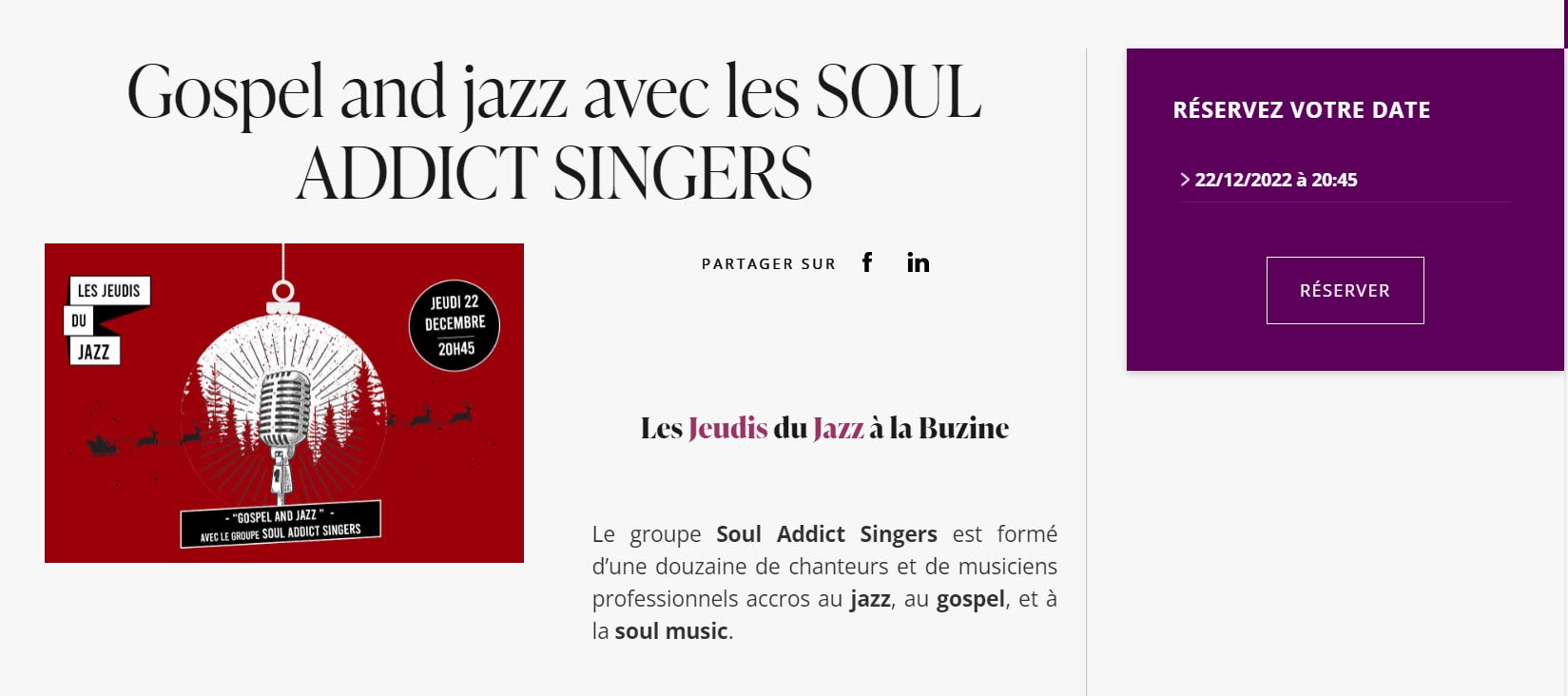 Soul Addict Singers à la Buzine